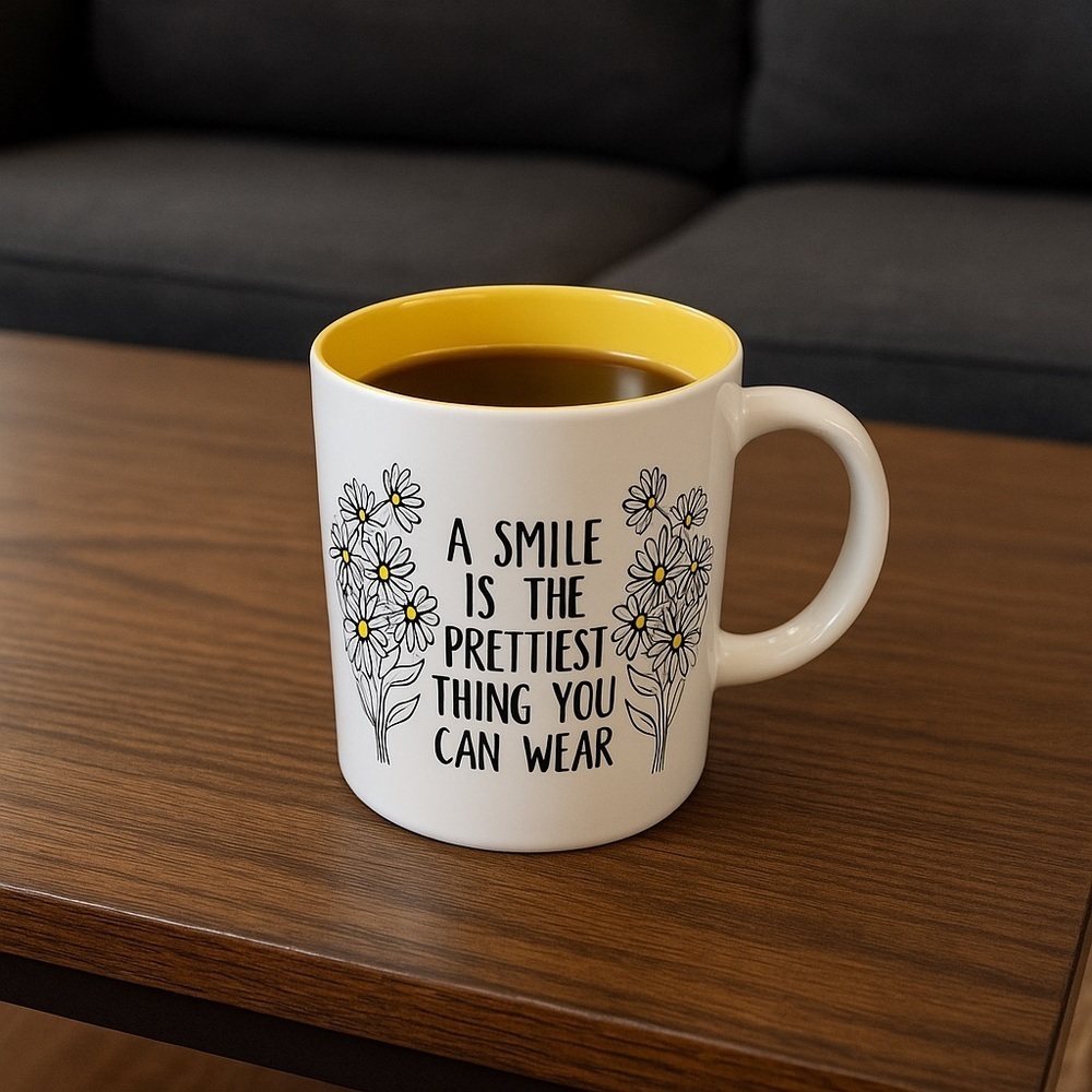 Fisher Products Mug – 16oz Stoneware-A Smile is the Prettiest Thing You Can Wear - Picture 2 of 11